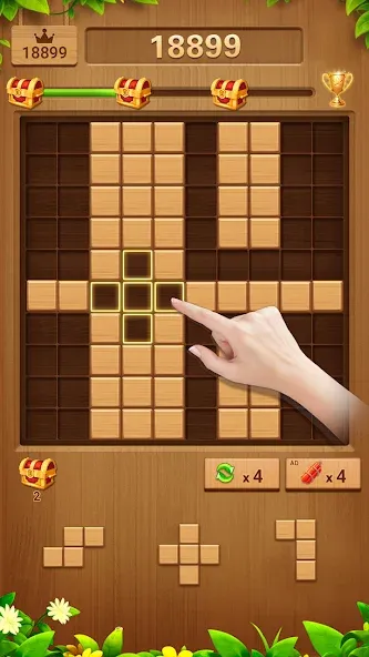 Wood Block Puzzle Addictive [MOD: Premium/Unlocked] - Скриншот 5