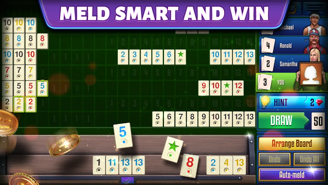 Rummy Club [MOD: Меню/Много денег] - Скриншот 1