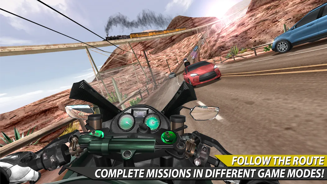 Moto Rider In Traffic (Мото Райдер в Трафике) [MOD: Premium/Unlocked] - Скриншот 1