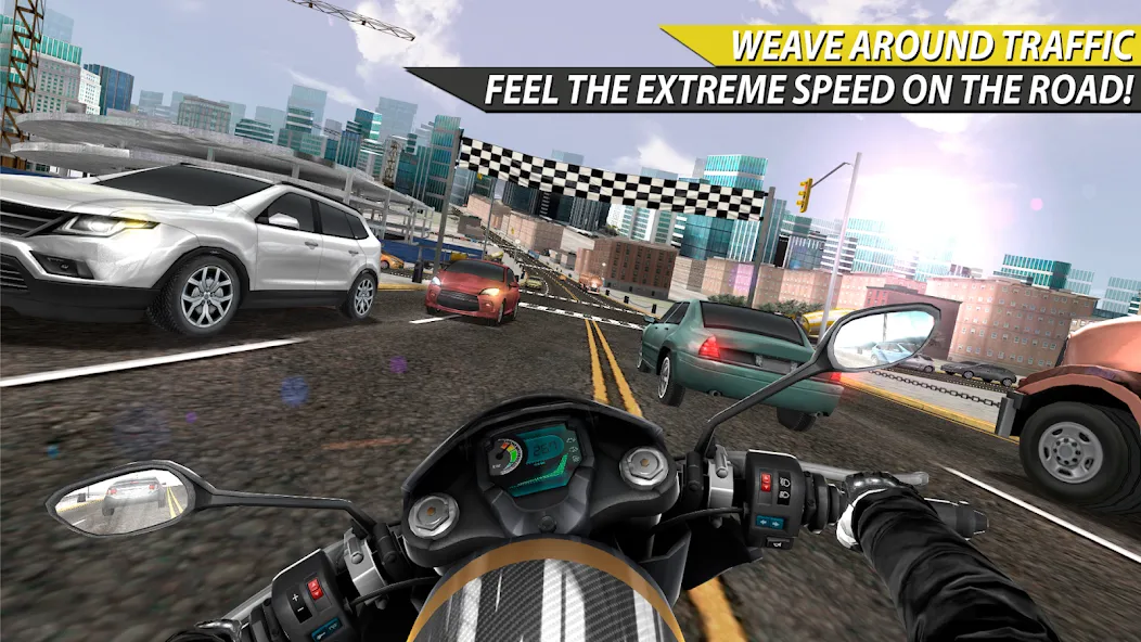 Moto Rider In Traffic (Мото Райдер в Трафике) [MOD: Premium/Unlocked] - Скриншот 2