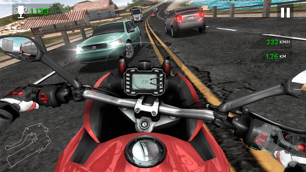 Moto Rider In Traffic (Мото Райдер в Трафике) [MOD: Premium/Unlocked] - Скриншот 5