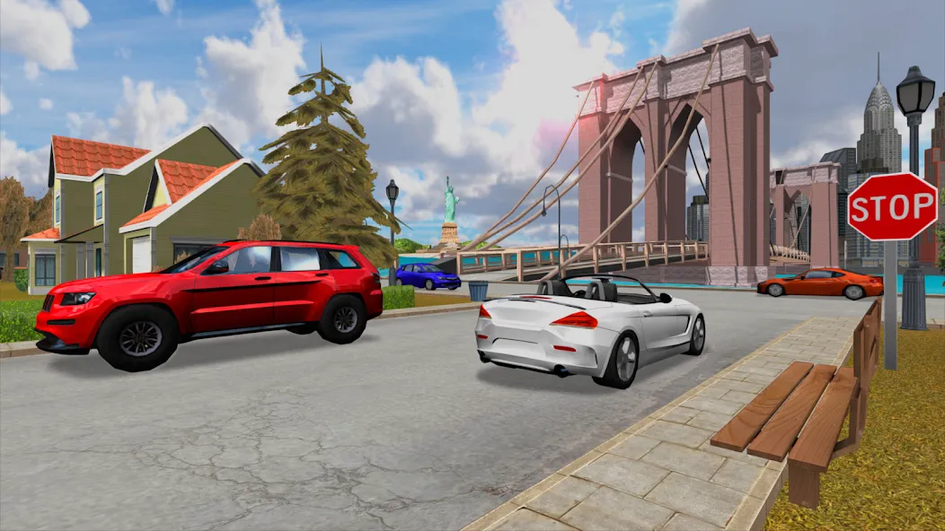 Car Driving Simulator: NY (Симулятор вождения автомобиля) [MOD: Много монет/Энергии] - Скриншот 5