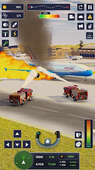 Airplane Game Flight Simulator [MOD: Мод Меню/Взлом] - Скриншот 5