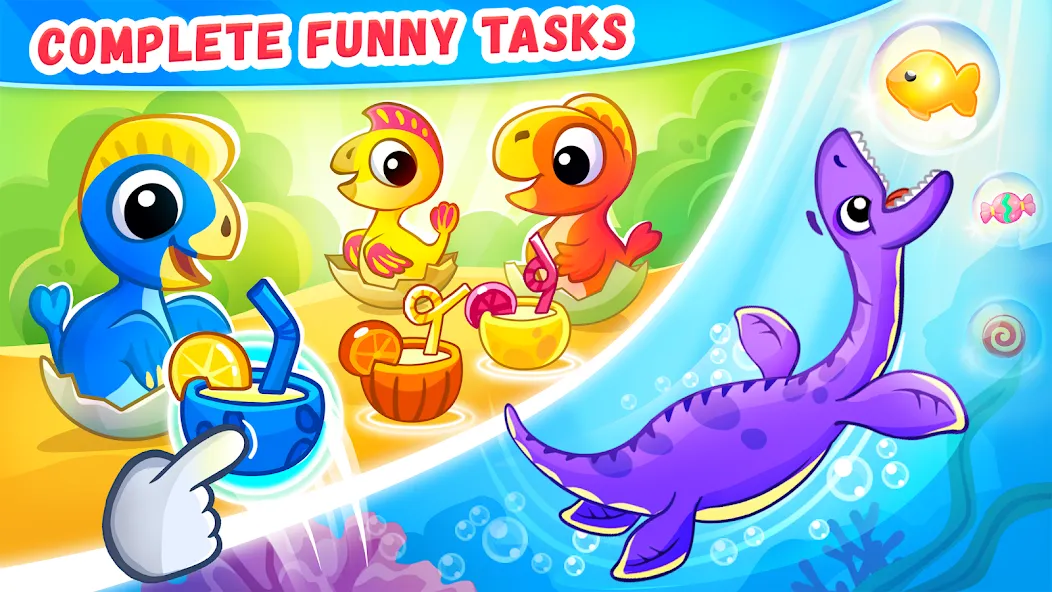 Dinosaur games for kids age 2 [MOD: Меню/Много денег] - Скриншот 3