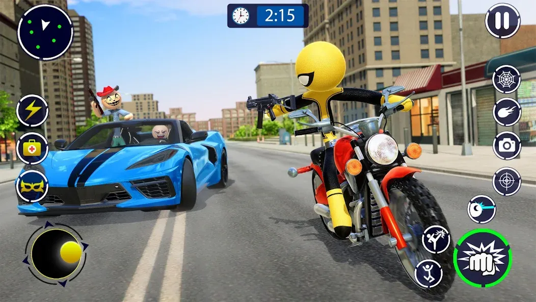 Spider Stickman Rope Hero Game [MOD: Бесконечные деньги] - Скриншот 2