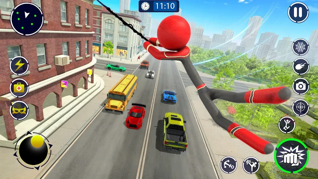 Spider Stickman Rope Hero Game [MOD: Бесконечные деньги] - Скриншот 5