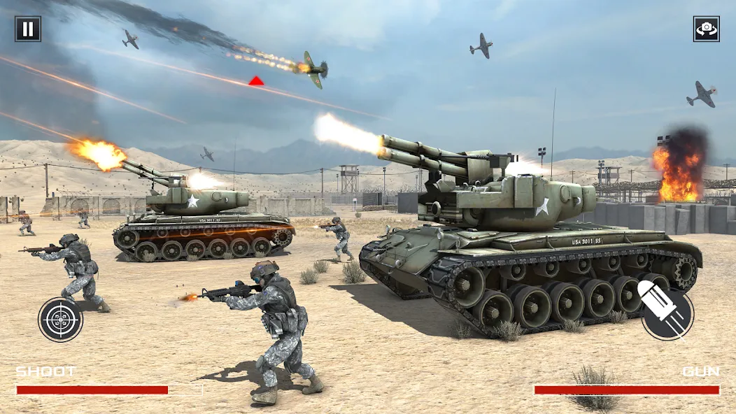 FPS War Games- Aircrafts Games [MOD: Все разблокировано] - Скриншот 2