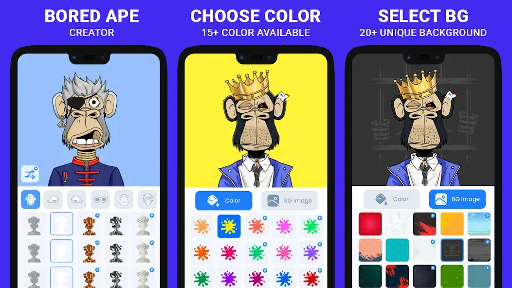 Bored Ape Maker — NFT Art (Боред Эйп Мейкер) [MOD: Разблокировано] - Скриншот 2