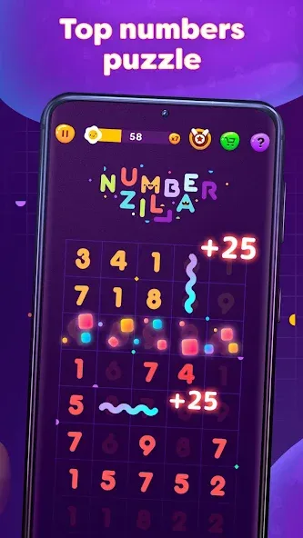 Numberzilla: Number Match Game (Намберзилла) [MOD: Много монет/Энергии] - Скриншот 2