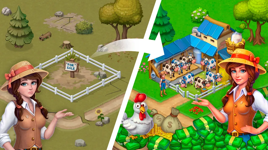 Idle Farmer: Mine Game (Айдл Фармер) [MOD: Все разблокировано] - Скриншот 1