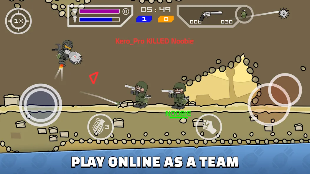 Mini Militia — War.io (Мини Милития) [MOD: Все открыто] - Скриншот 1