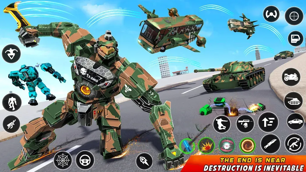 Army Bus Robot Car Game 3d [MOD: Разблокировано] - Скриншот 1