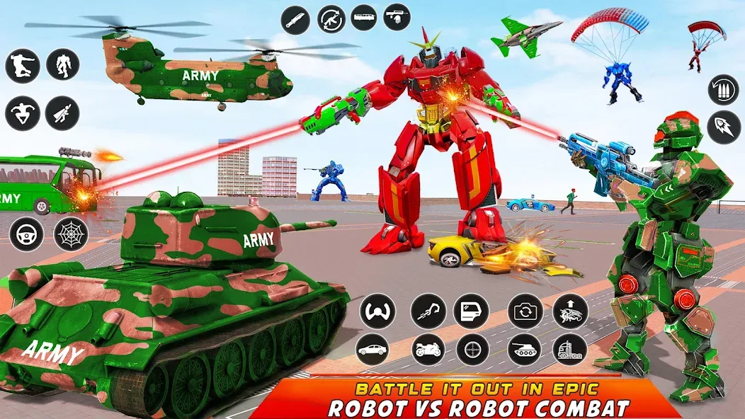 Army Bus Robot Car Game 3d [MOD: Разблокировано] - Скриншот 4