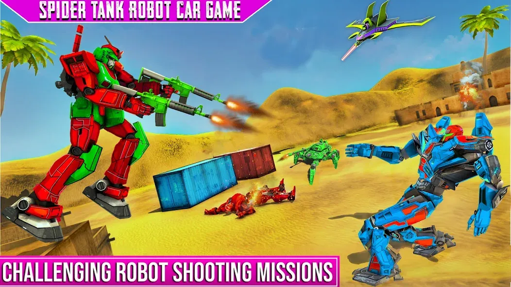 Spider Mech Wars — Robot Game [MOD: Все открыто] - Скриншот 4