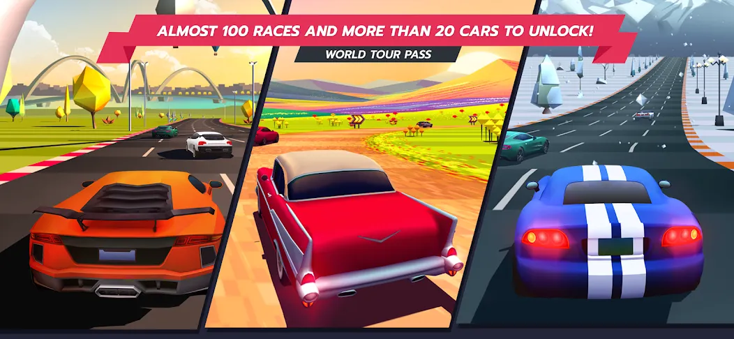 Horizon Chase – Arcade Racing (Хорайзон Чейс) [MOD: Бесконечные деньги] - Скриншот 2