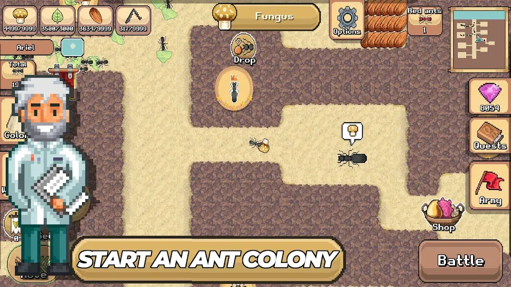 Pocket Ants: Colony Simulator (Покет Муравьи) [MOD: Все разблокировано] - Скриншот 1