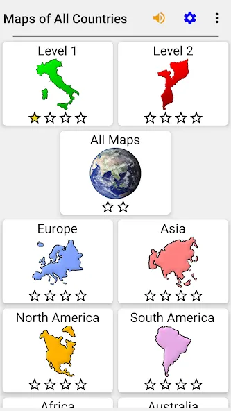 Maps of All Countries Geo-Quiz [MOD: Много монет/Энергии] - Скриншот 3