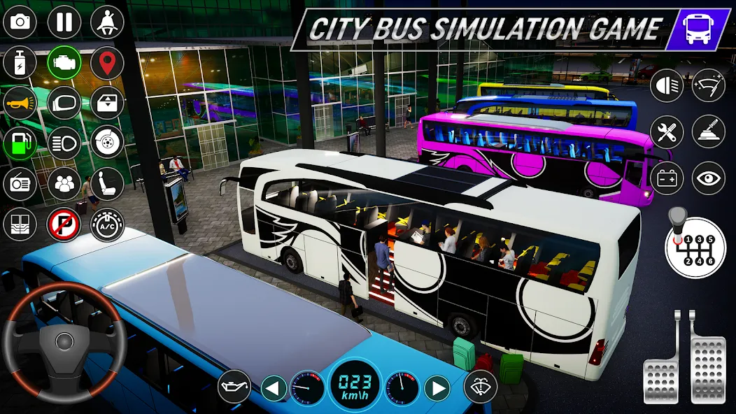 City Bus Simulator: Bus Games (Риал Сити Бас Симулятор Геймс) [MOD: Mega Mod/Меню] - Скриншот 4
