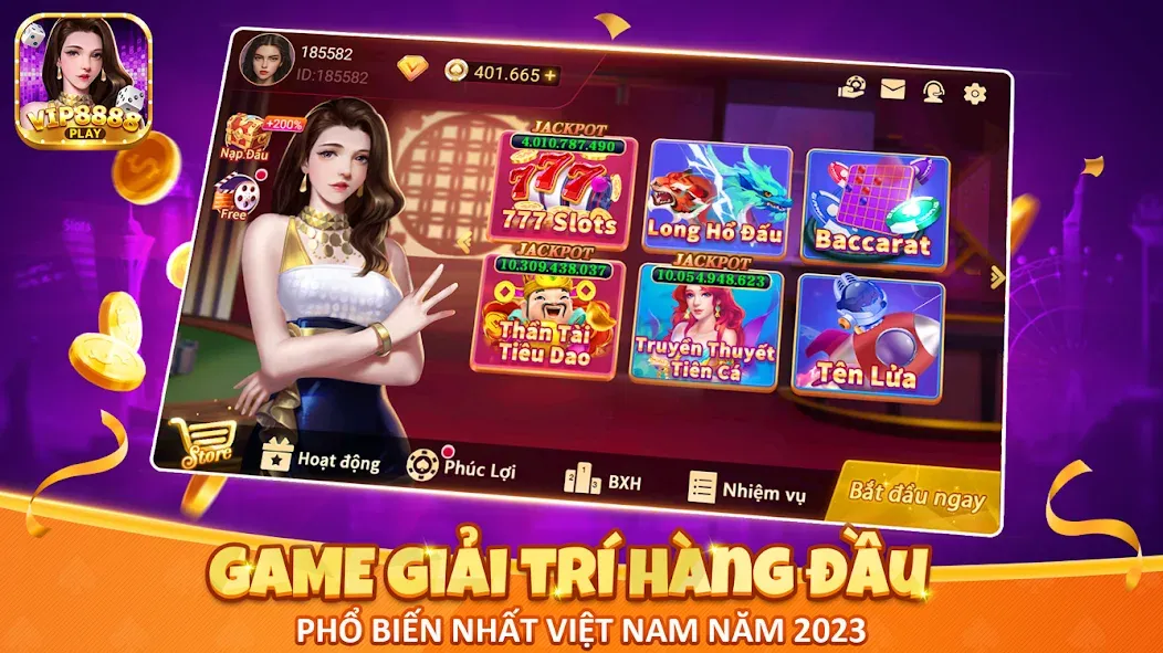 VIP8888 Play — Sòng Bạc ONLINE (ВИП8888 Плей) [MOD: Мод Меню/Взлом] - Скриншот 1
