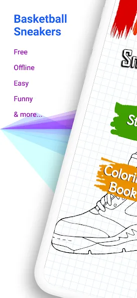 Basketball Shoes Coloring Book (Раскраска кроссовок для баскетбола) [MOD: Все открыто] - Скриншот 1