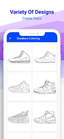 Basketball Shoes Coloring Book (Раскраска кроссовок для баскетбола) [MOD: Все открыто] - Скриншот 3