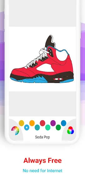 Basketball Shoes Coloring Book (Раскраска кроссовок для баскетбола) [MOD: Все открыто] - Скриншот 4