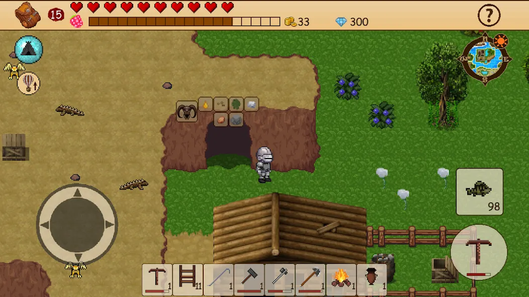Survival RPG: Open World Pixel (Сурвайвл РПГ) [MOD: Mega Mod/Меню] - Скриншот 1
