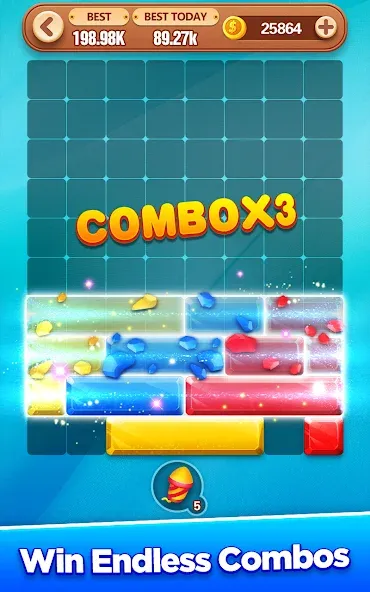Block Crush — Puzzle Game [MOD: Premium/Unlocked] - Скриншот 5