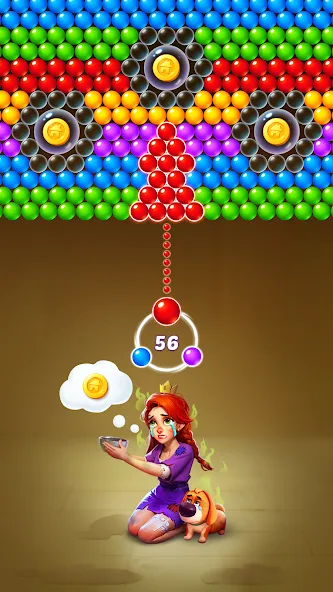 Bubble Shooter Kingdom [MOD: Бесконечные деньги] - Скриншот 1