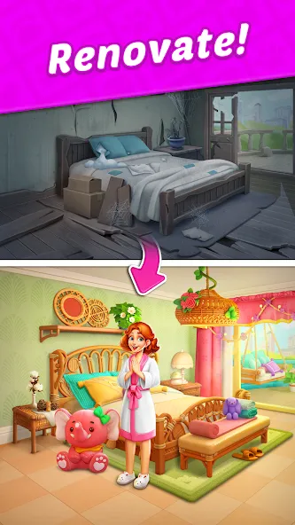 Design Blast — Match & Home [MOD: Много монет/Энергии] - Скриншот 1
