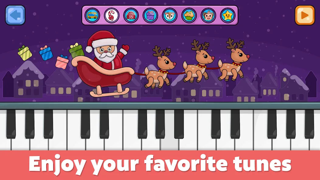 Baby Piano: Kids Music Games [MOD: Много монет/Энергии] - Скриншот 1