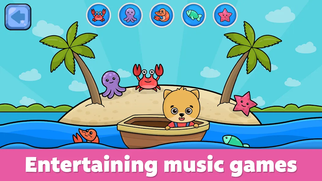 Baby Piano: Kids Music Games [MOD: Много монет/Энергии] - Скриншот 4