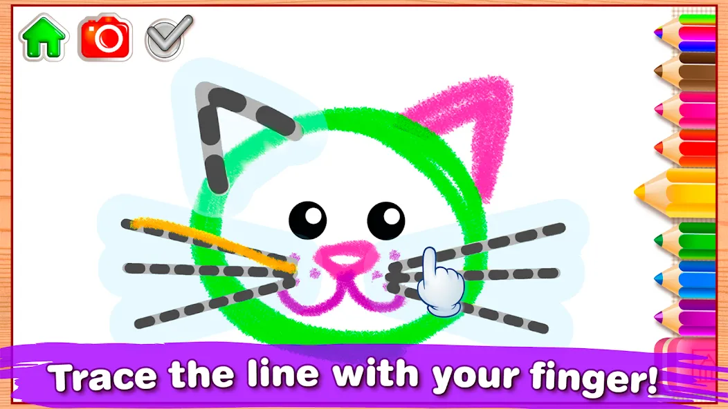 Bini Drawing for Kids Games (Бини) [MOD: Меню/Много денег] - Скриншот 3