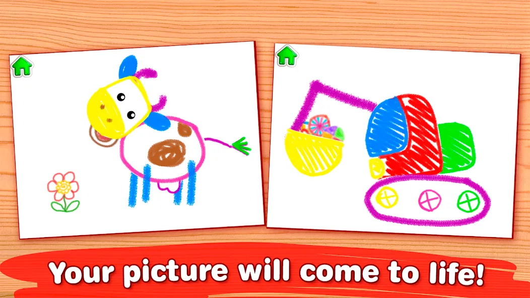 Bini Drawing for Kids Games (Бини) [MOD: Меню/Много денег] - Скриншот 4