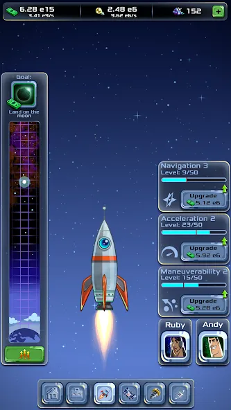 Idle Space Company (Айдл) [MOD: Бесконечные деньги] - Скриншот 1