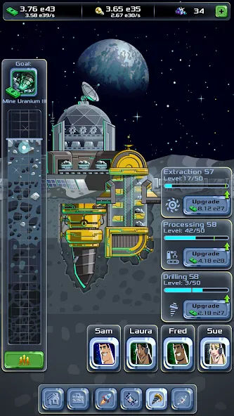 Idle Space Company (Айдл) [MOD: Бесконечные деньги] - Скриншот 4