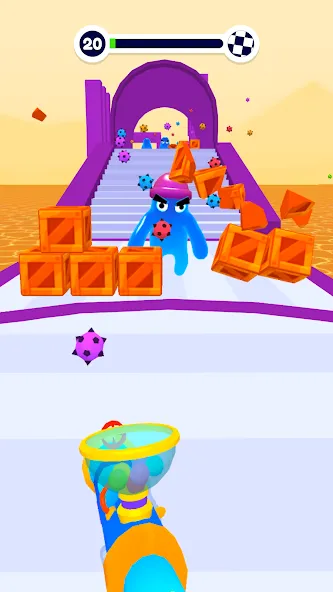 Blob Shooter 3D — Assassin Hit [MOD: Много монет/Энергии] - Скриншот 2