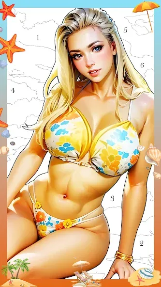 Holiday Relax Coloring Games [MOD: Бесконечные деньги] - Скриншот 1
