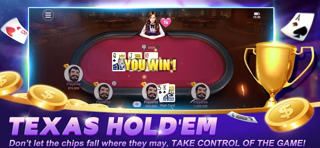 Happy Poker Slots (Хэппи Покер Слоты) [MOD: Меню/Много денег] - Скриншот 4