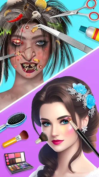 ASMR Doctor Makeup Salon games (АСМР) [MOD: Premium/Unlocked] - Скриншот 2