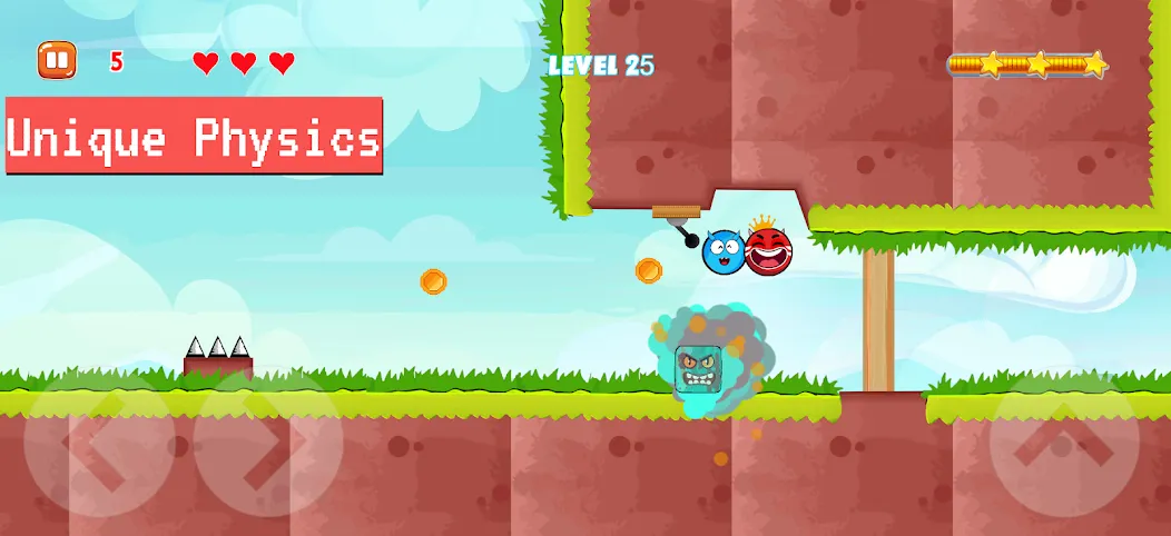 Bounce Ball 4: Red Season 4 (Рэд Баунс Болл 4) [MOD: Меню/Много денег] - Скриншот 3