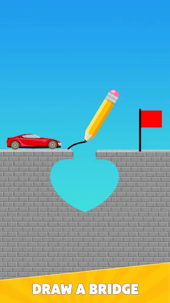 Draw Bridge Puzzle: Brain Game (Драу Бридж Пазл) [MOD: Mega Mod/Меню] - Скриншот 1