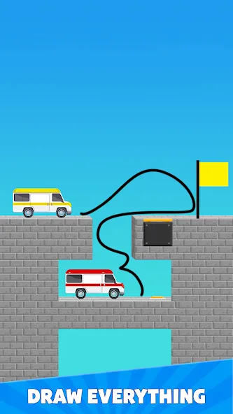 Draw Bridge Puzzle: Brain Game (Драу Бридж Пазл) [MOD: Mega Mod/Меню] - Скриншот 2