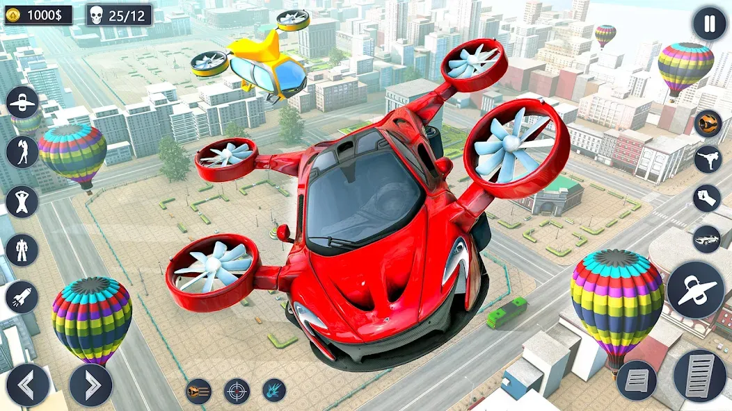 Flying Car Robot Game Car Game [MOD: Premium/Unlocked] - Скриншот 1