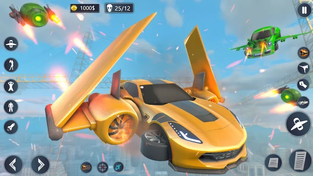 Flying Car Robot Game Car Game [MOD: Premium/Unlocked] - Скриншот 3