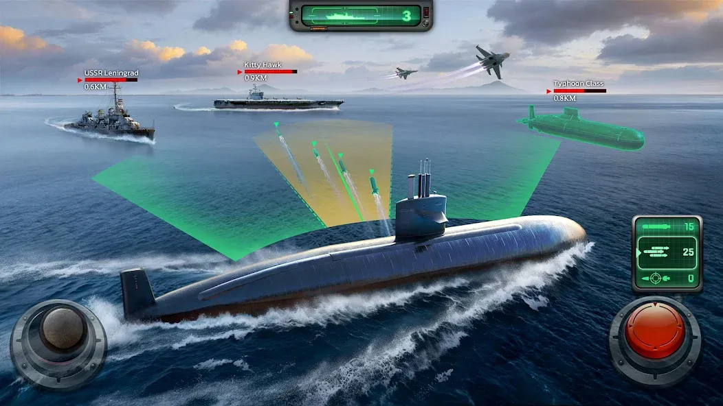 Sea War: Raid (Юбоат) [MOD: Мод Меню/Взлом] - Скриншот 2