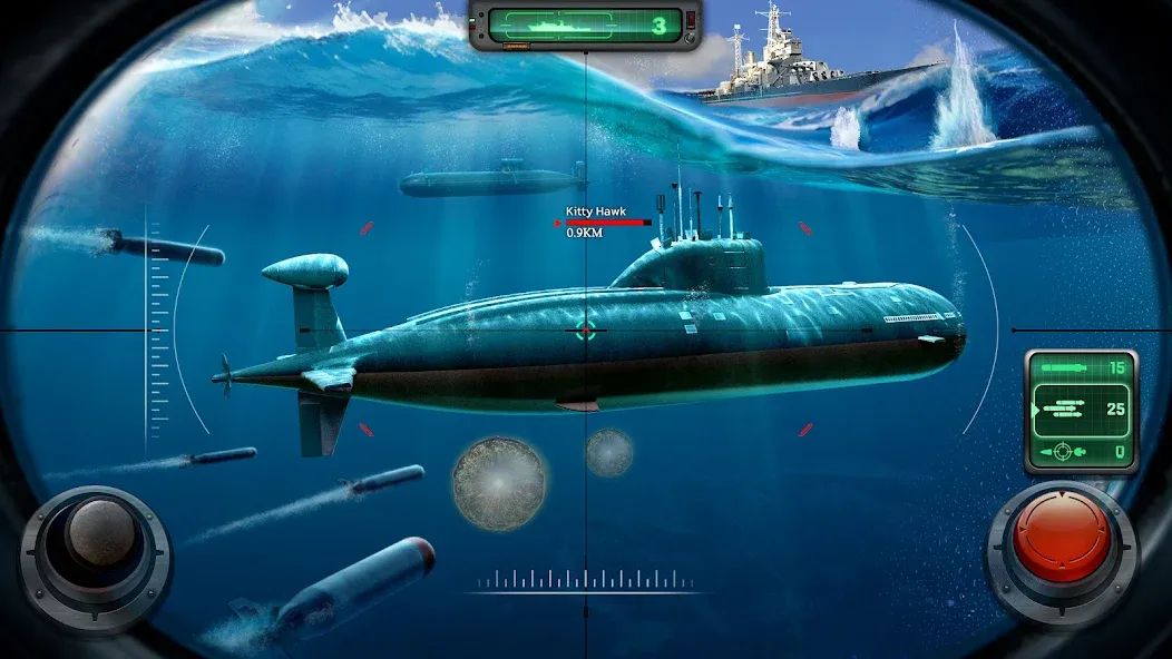 Sea War: Raid (Юбоат) [MOD: Мод Меню/Взлом] - Скриншот 3