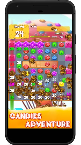 Candy 2024-Candy Match 3 Game (Кэнди 2023) [MOD: Много монет/Энергии] - Скриншот 1