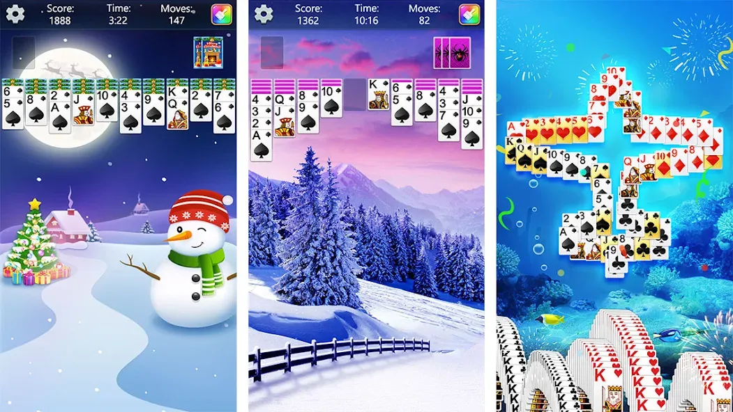 Spider Solitaire Fun (Спайдер Солитер Фан) [MOD: Все разблокировано] - Скриншот 2