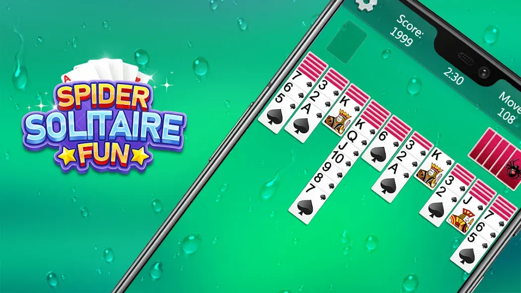 Spider Solitaire Fun (Спайдер Солитер Фан) [MOD: Все разблокировано] - Скриншот 3
